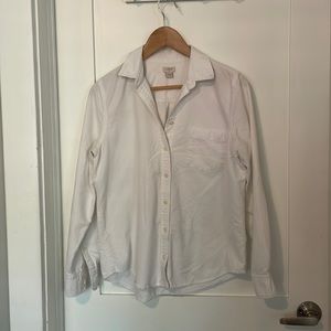 White Jcrew button up cotton shirt in Medium